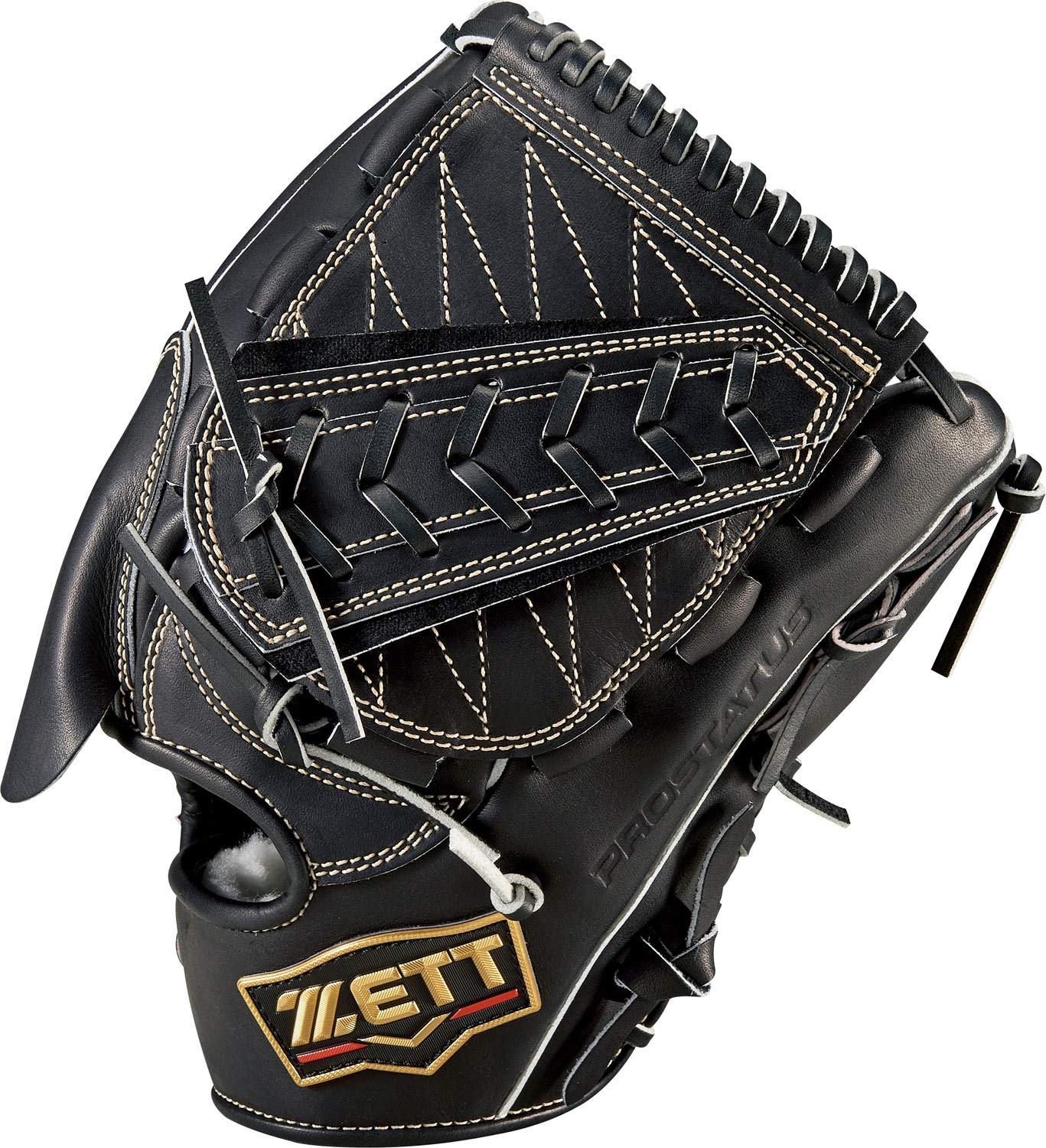 ZETT Hard Baseball Glove Pro Status Premium Pitcher Black (1900